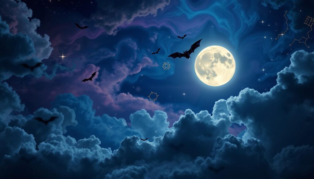 Halloween night sky
